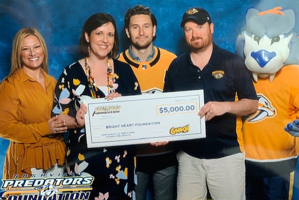 Nashville Predators Foundation Awards $5000 to Bright Heart Foundation